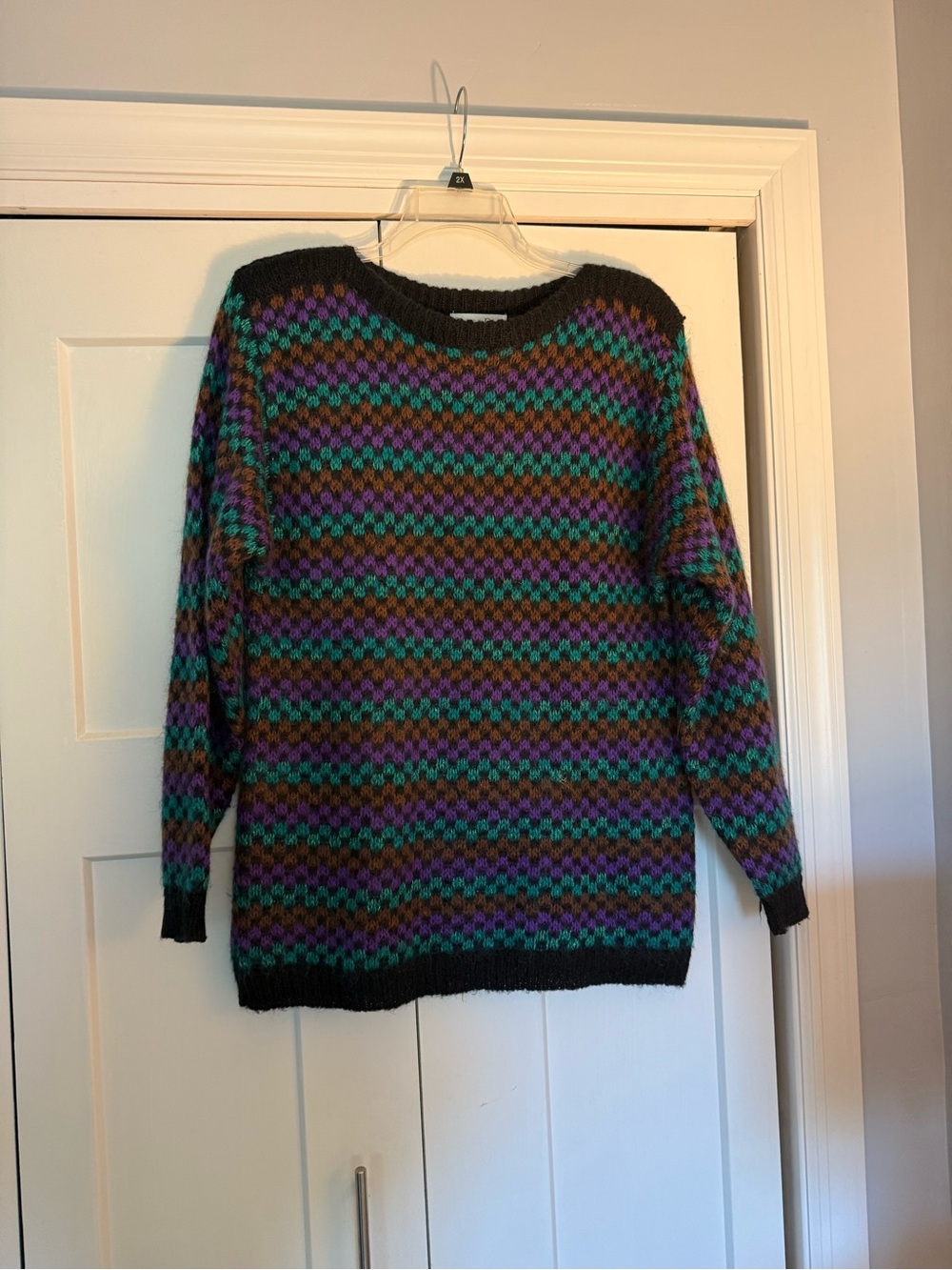 Christian Dior Multicolor Patterned Women's Sweater - M - Vintage